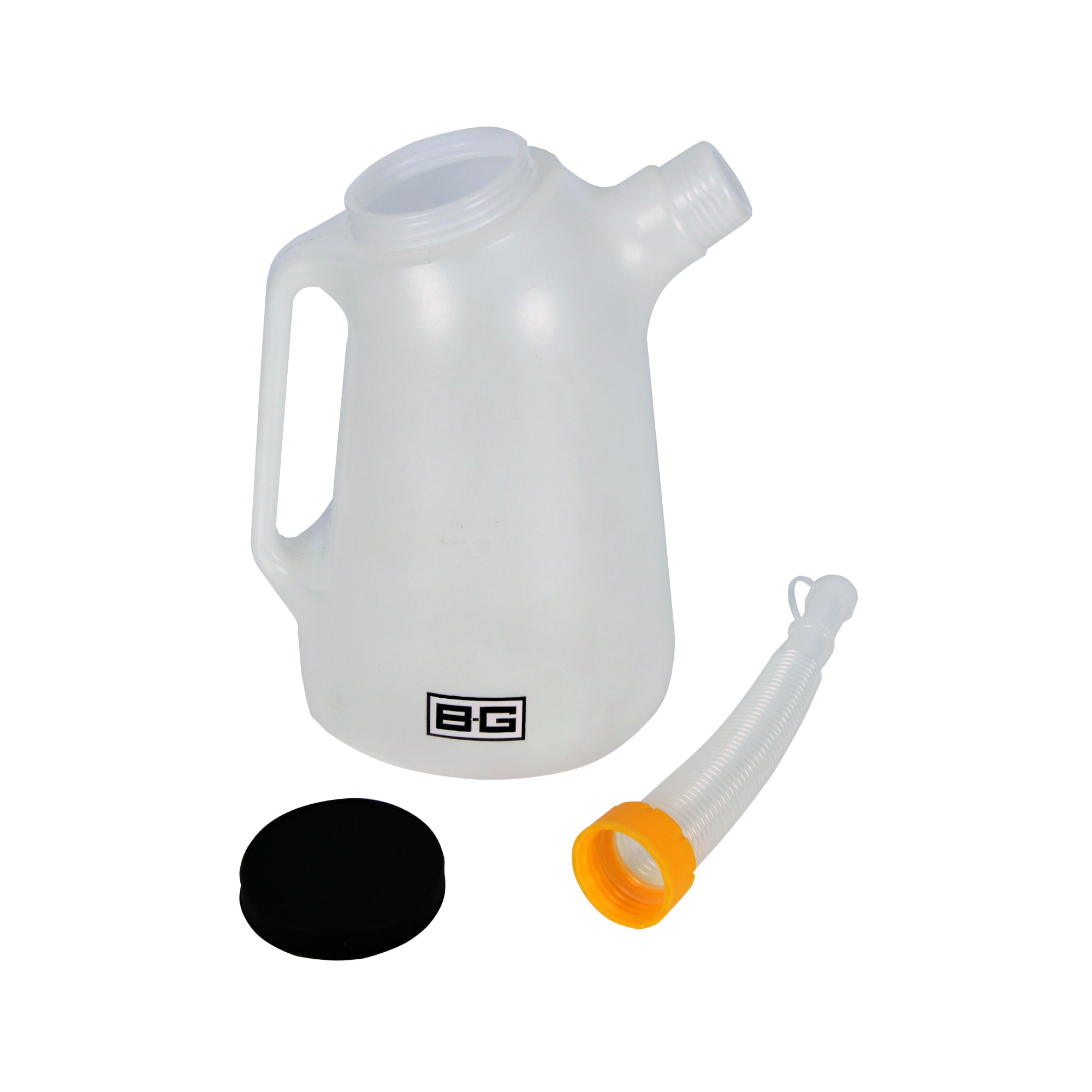 Plastic 5 Litre Fluid/Fuel/Oil Measuring Jug With Cap & Spout - White