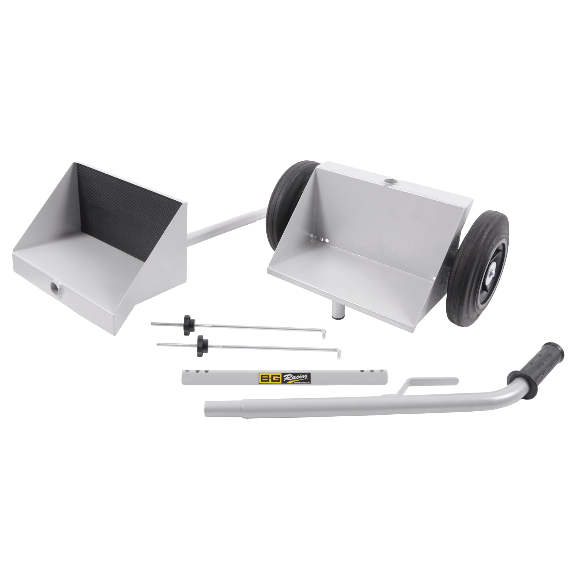 Battery Trolley With Tray - Grey Powder Coated