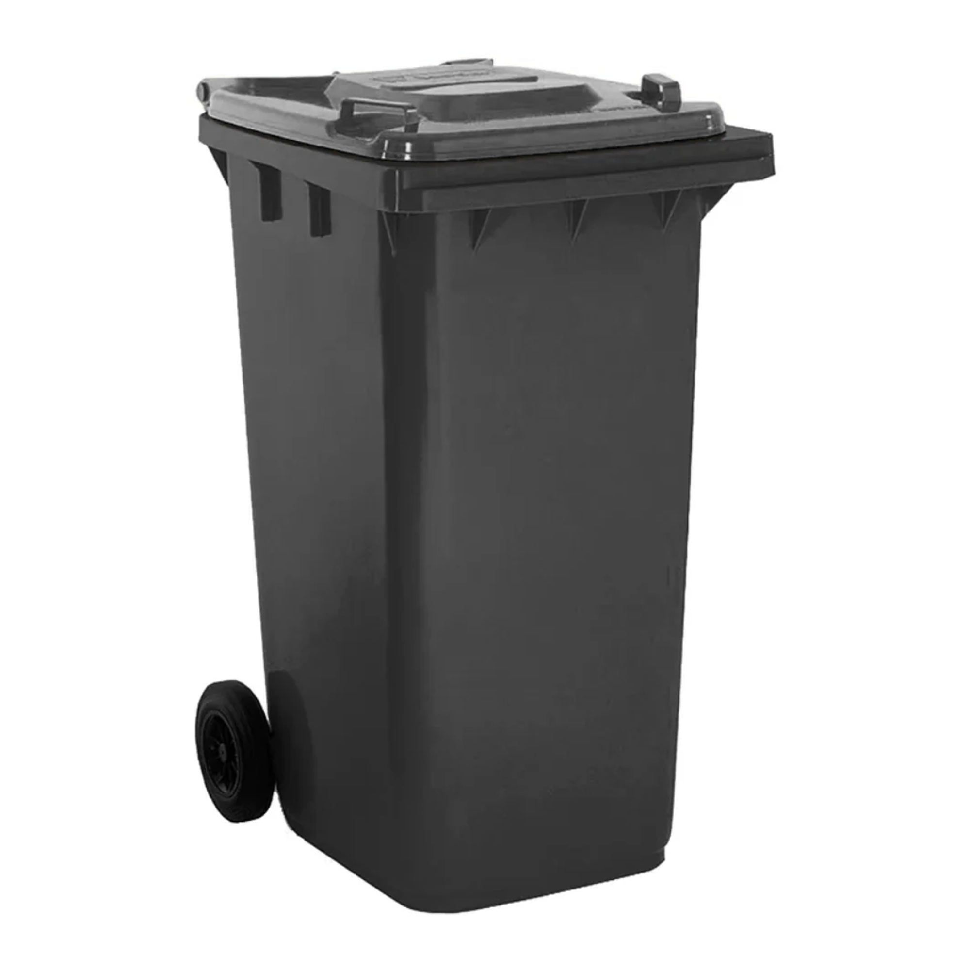 240L Black/Grey Wheelie Bin C/W Black/Grey Lid