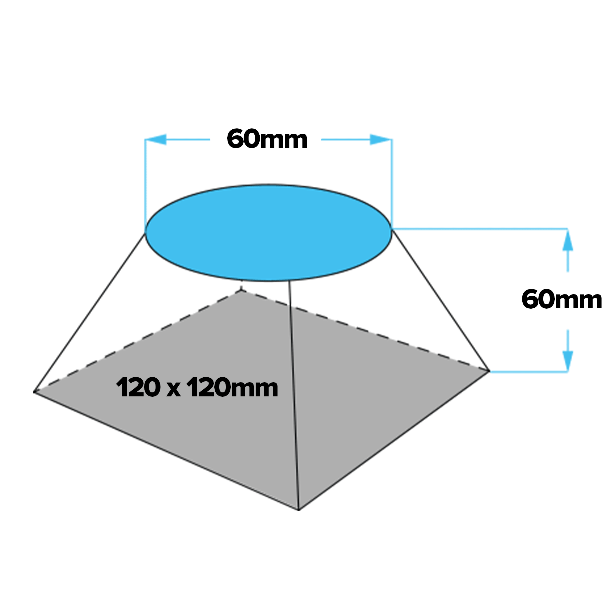 120x120x60mm EV Rubber Lifting Block