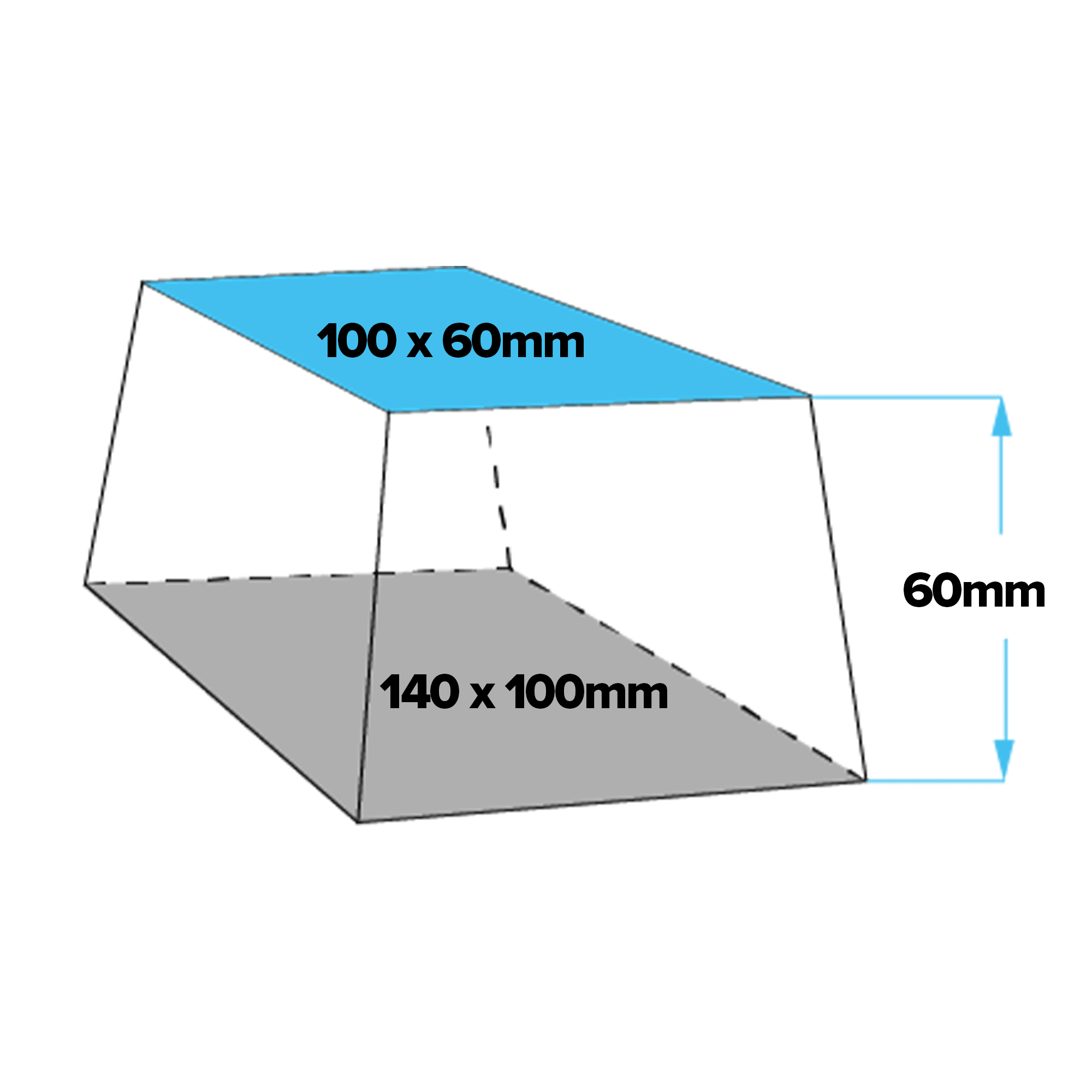 140x100x60mm EV Rubber Lifting Block