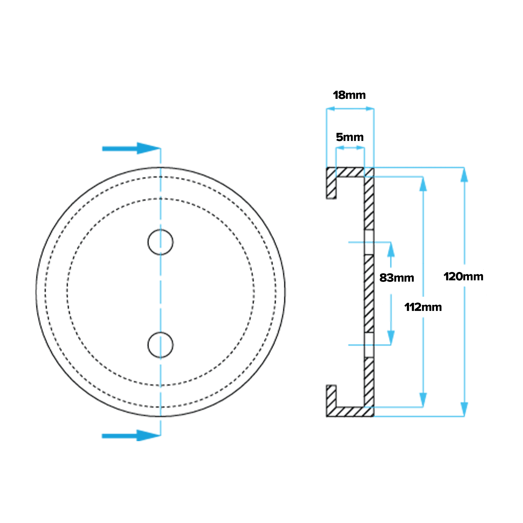 MAHA(old)/SLIFT Rubber lifting pad 120mm