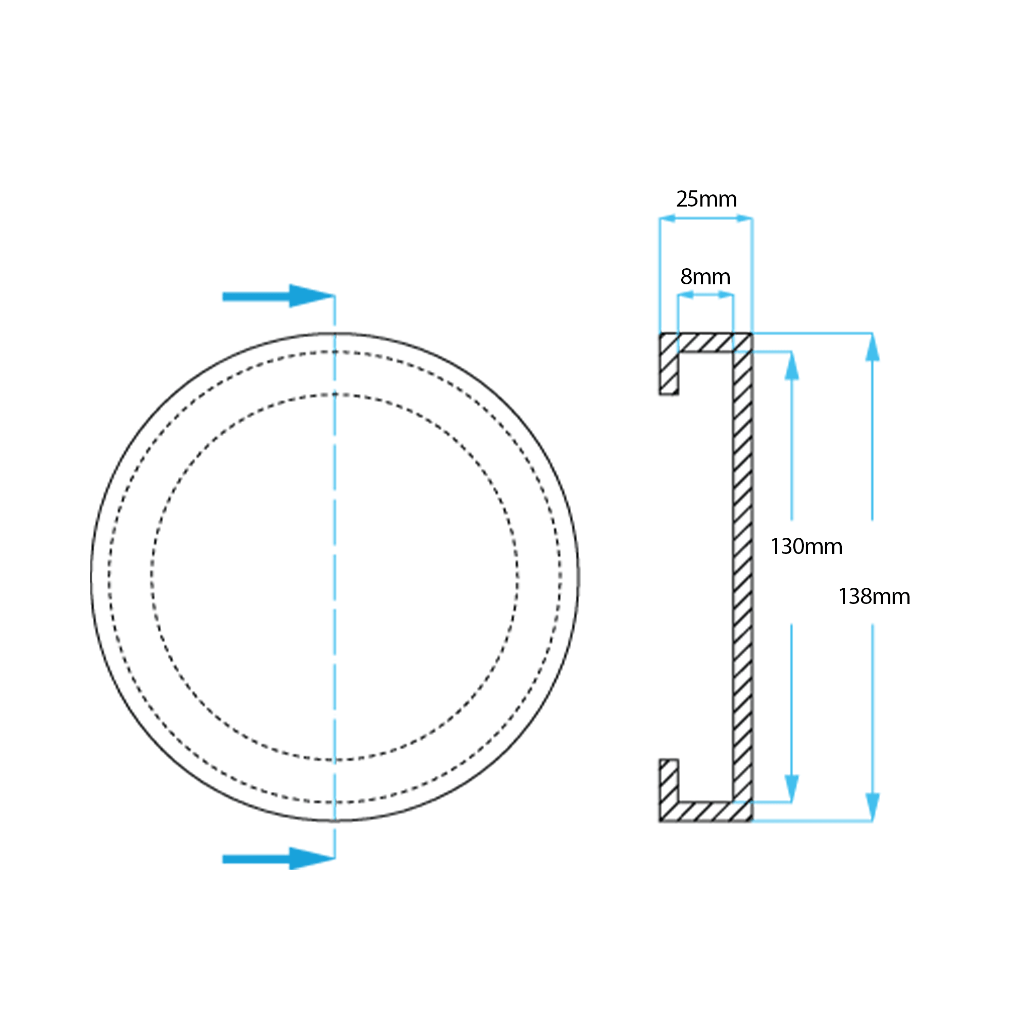 CASCOS/HH Rubber lifting pad 140mm