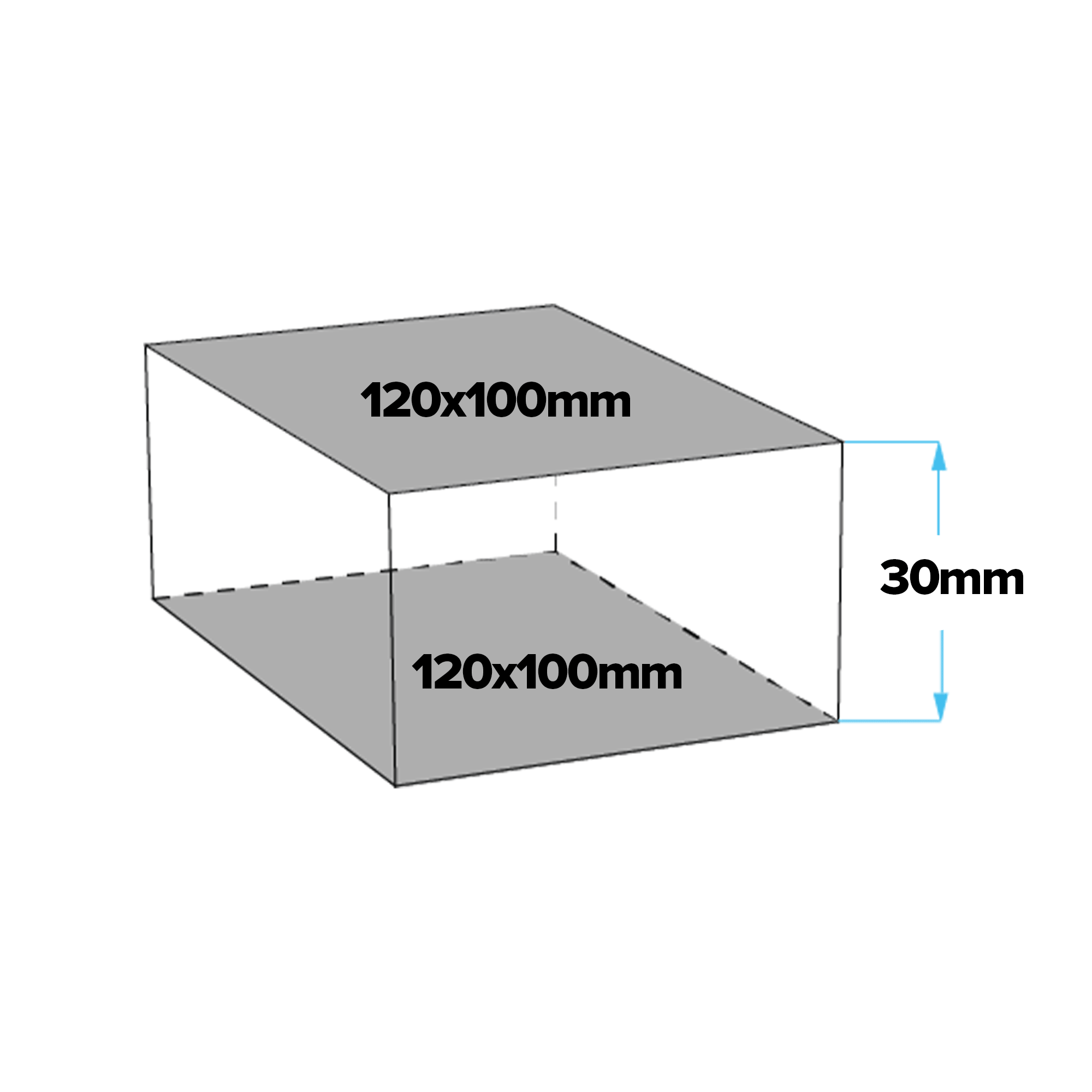 150x150x30mm Universal Rubber Block