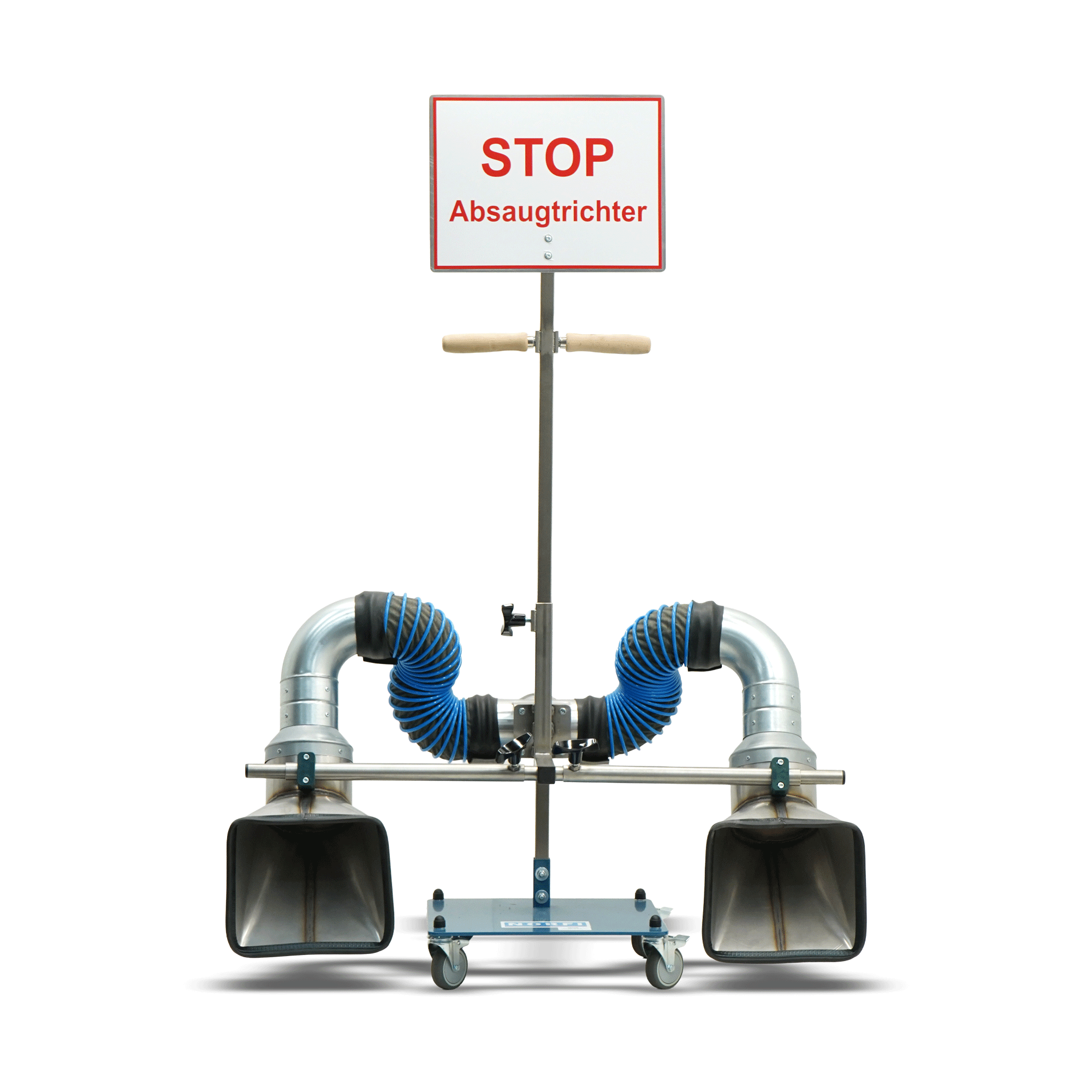 Norfi Mobile Double Funnel with Stop Sign