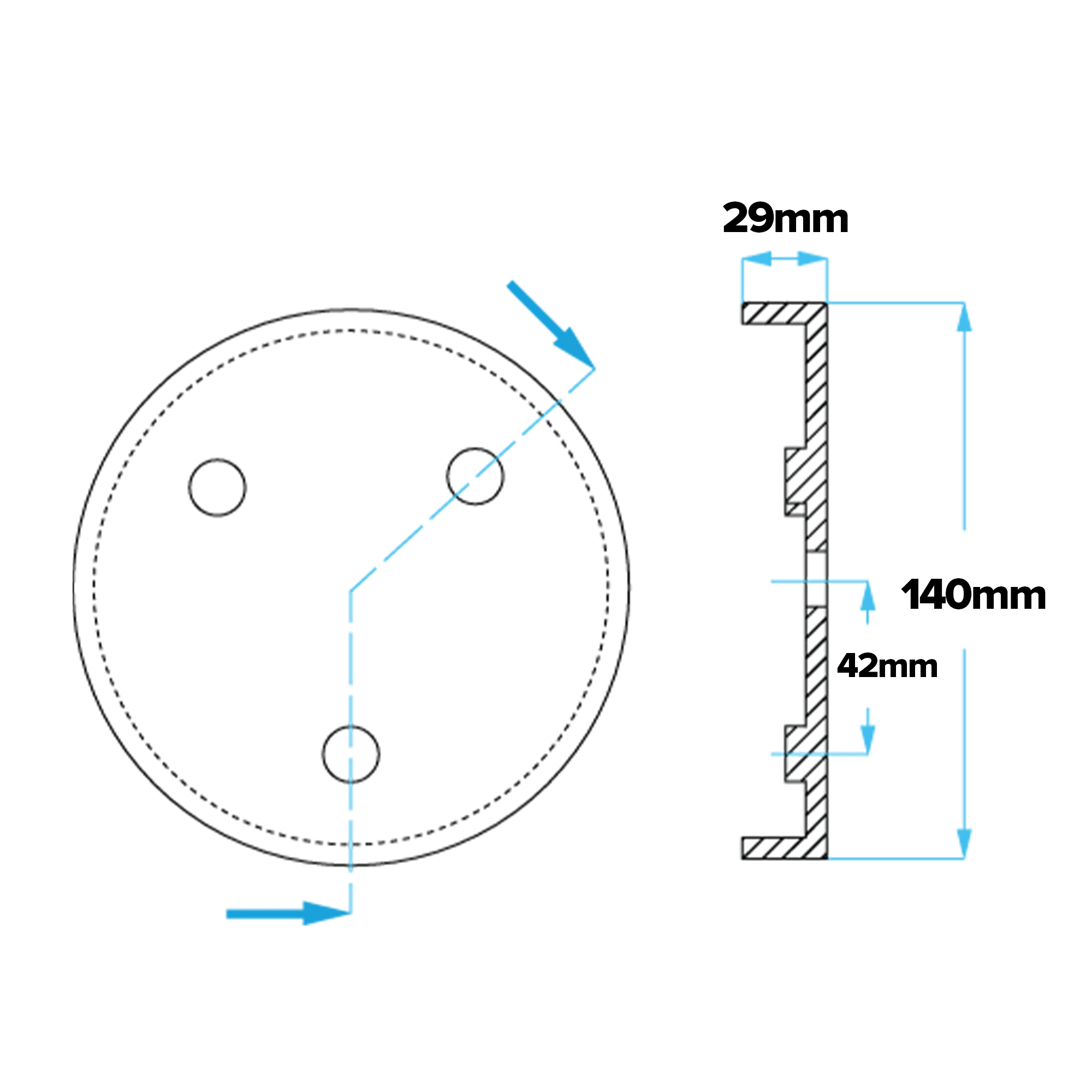 OMCN Rubber Lifting Pad 140mm