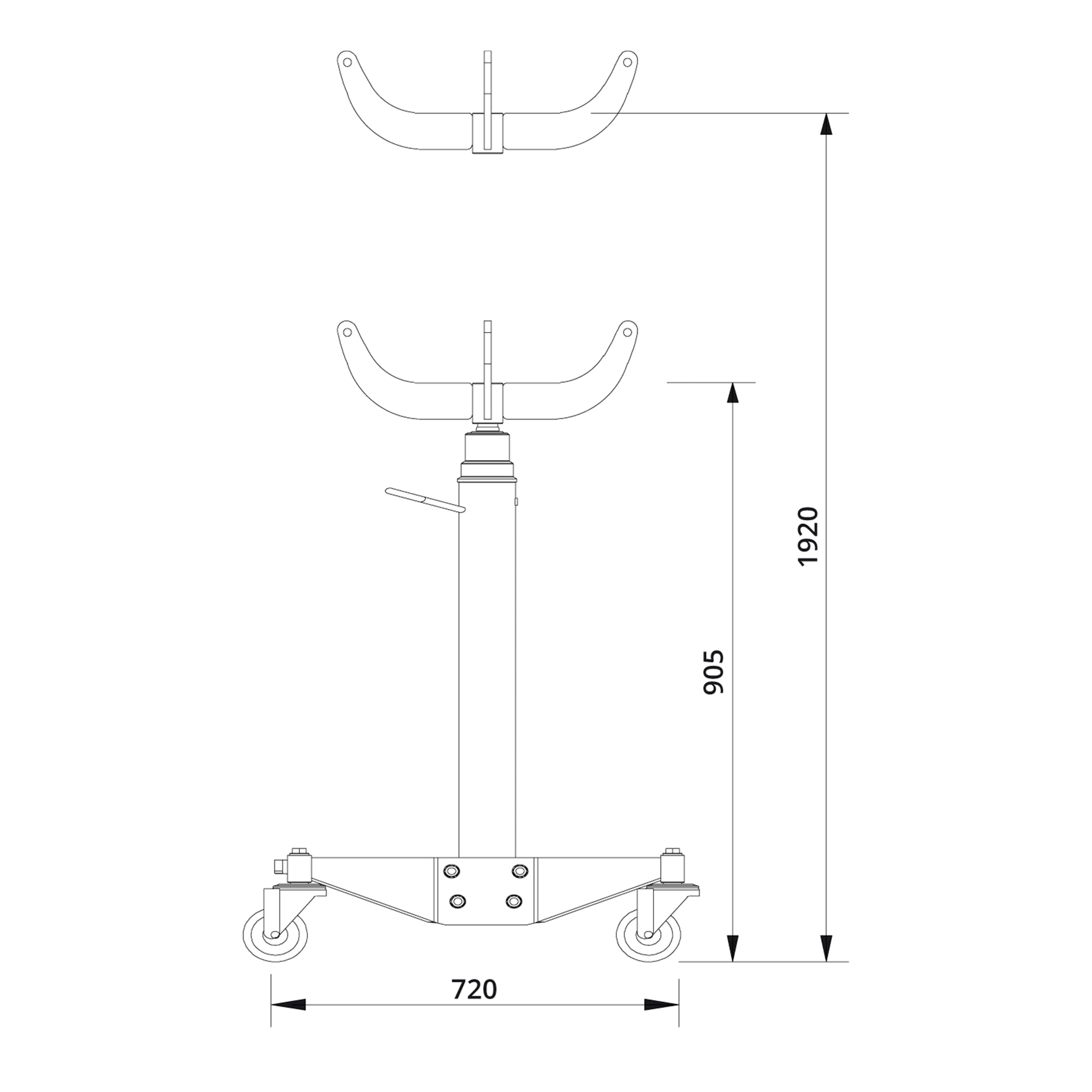 AC Hydraulic VLT12 1.2T Transmission Jack