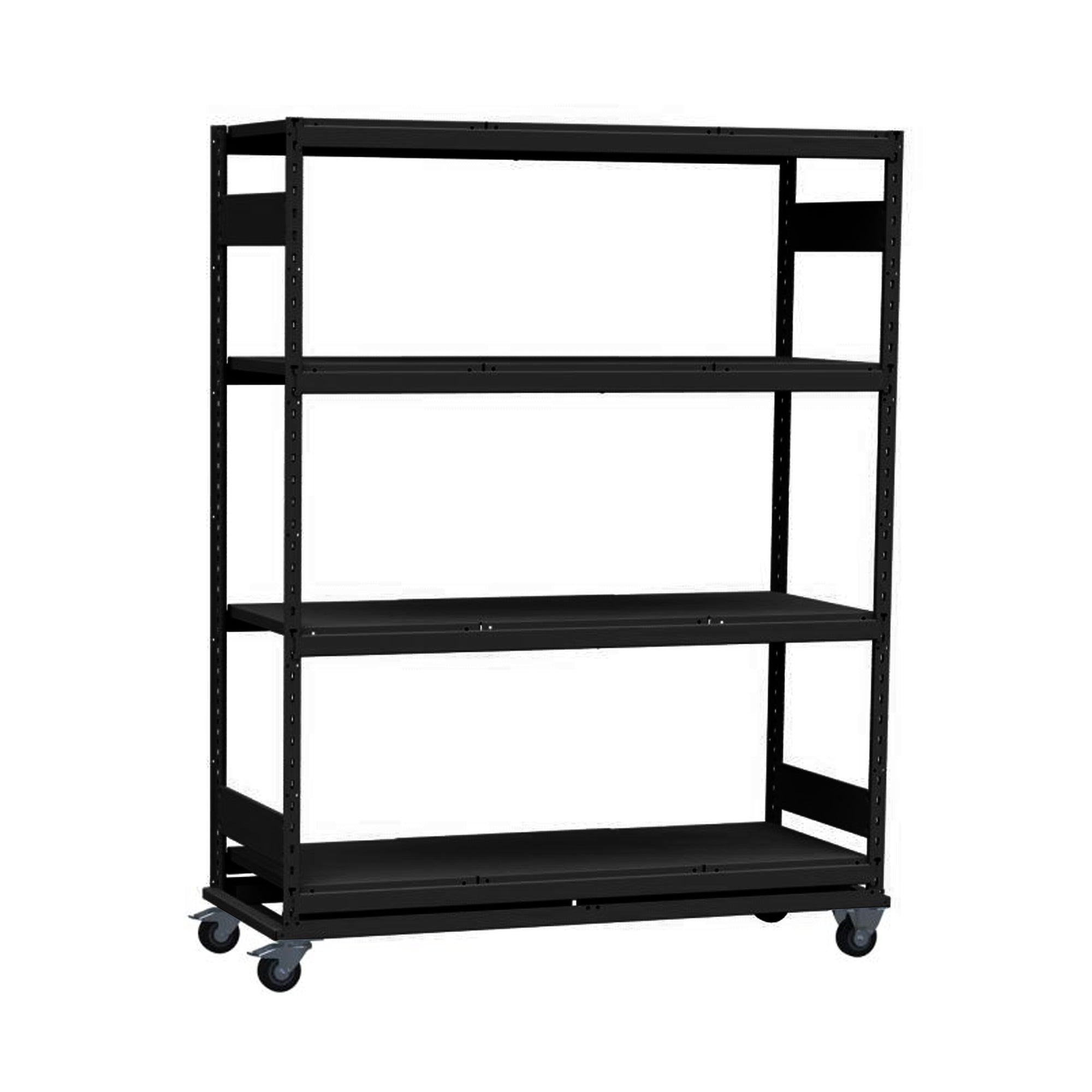 Rousseau Large Black Mobile Stripdown Shelving Unit