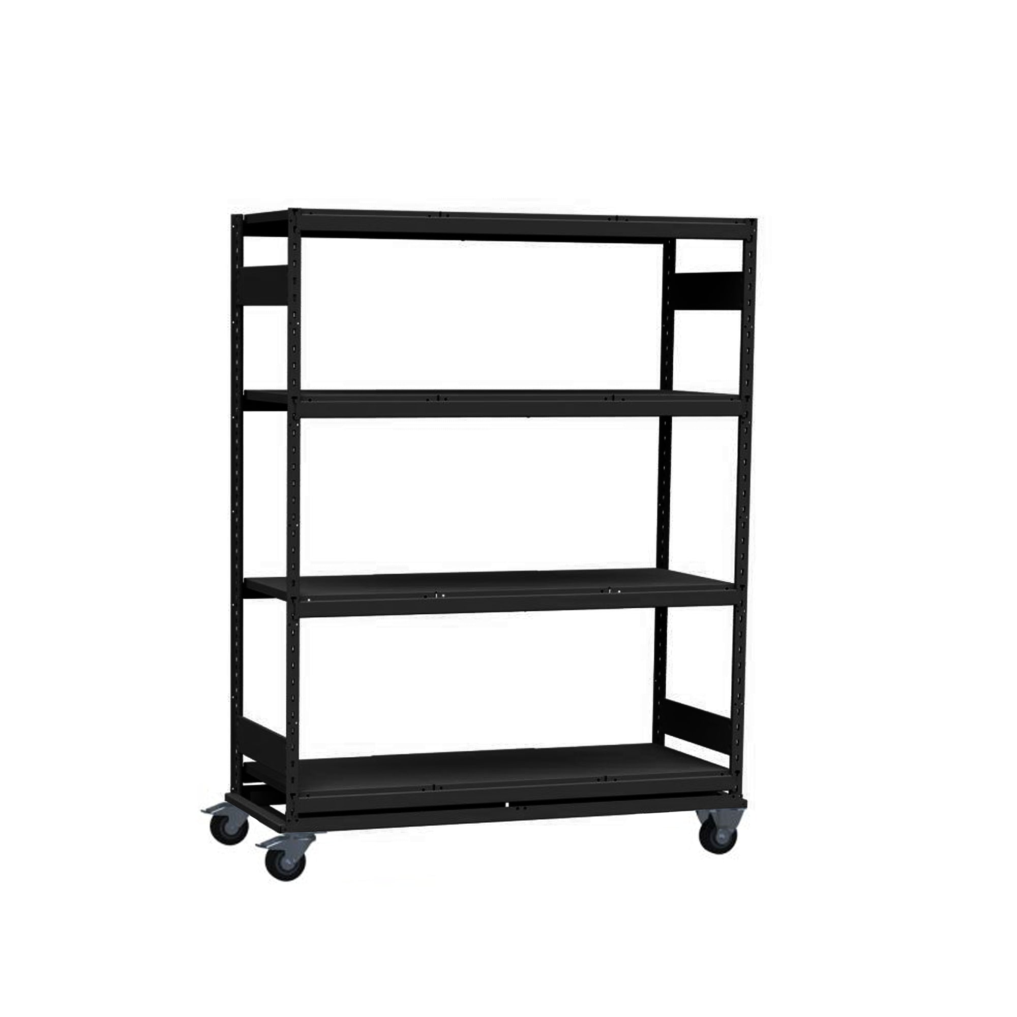Rousseau Small Black Mobile Stripdown Shelving Unit