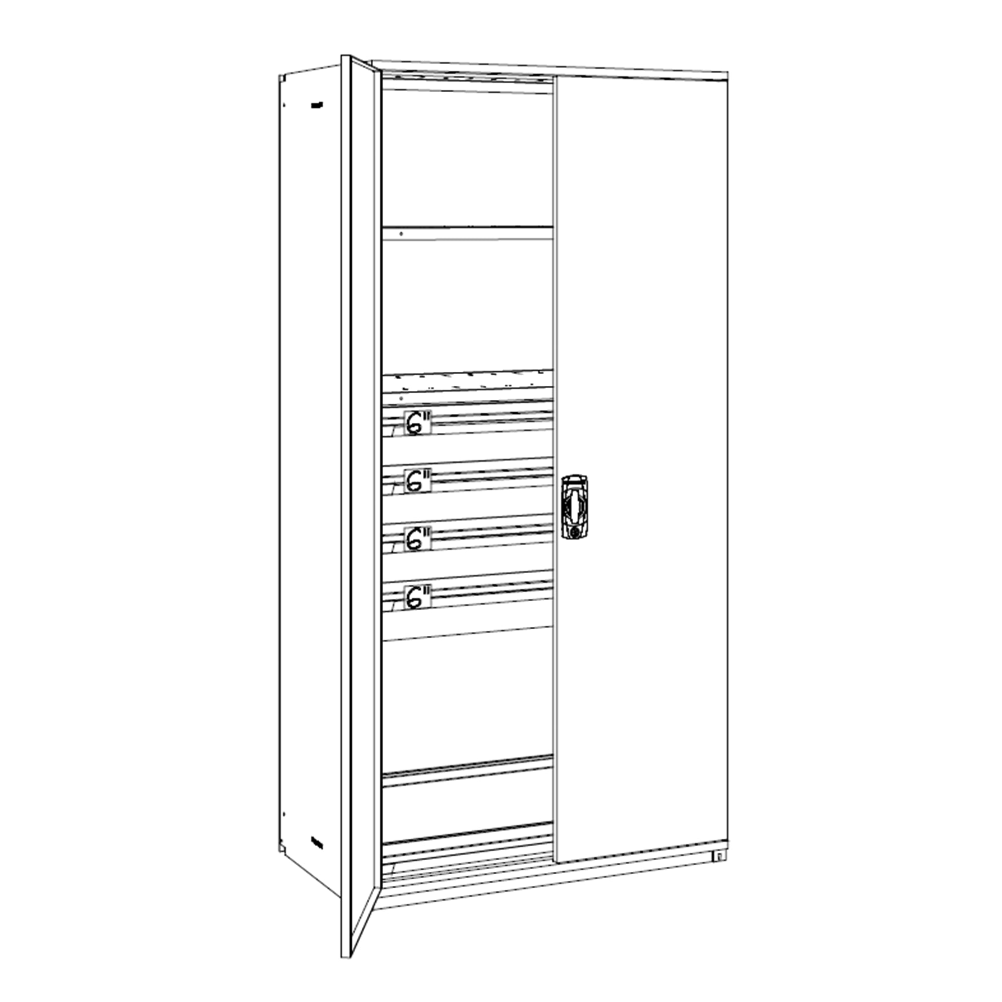 Rousseau Valet Chemical Storage Cabinet With Drawers 1220 x 610mm