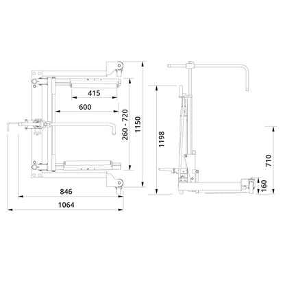 AC Hydraulic WT500 Hydraulic Wheel Trolley