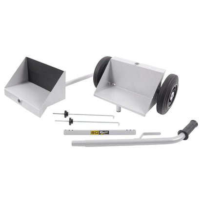 Battery Trolley With Tray - Grey Powder Coated