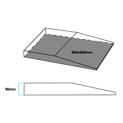 500x500x50mm Rubber Access Ramp