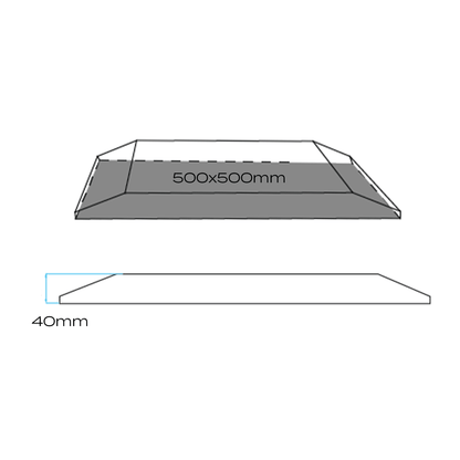 500x500x40mm Rubber Access Ramp