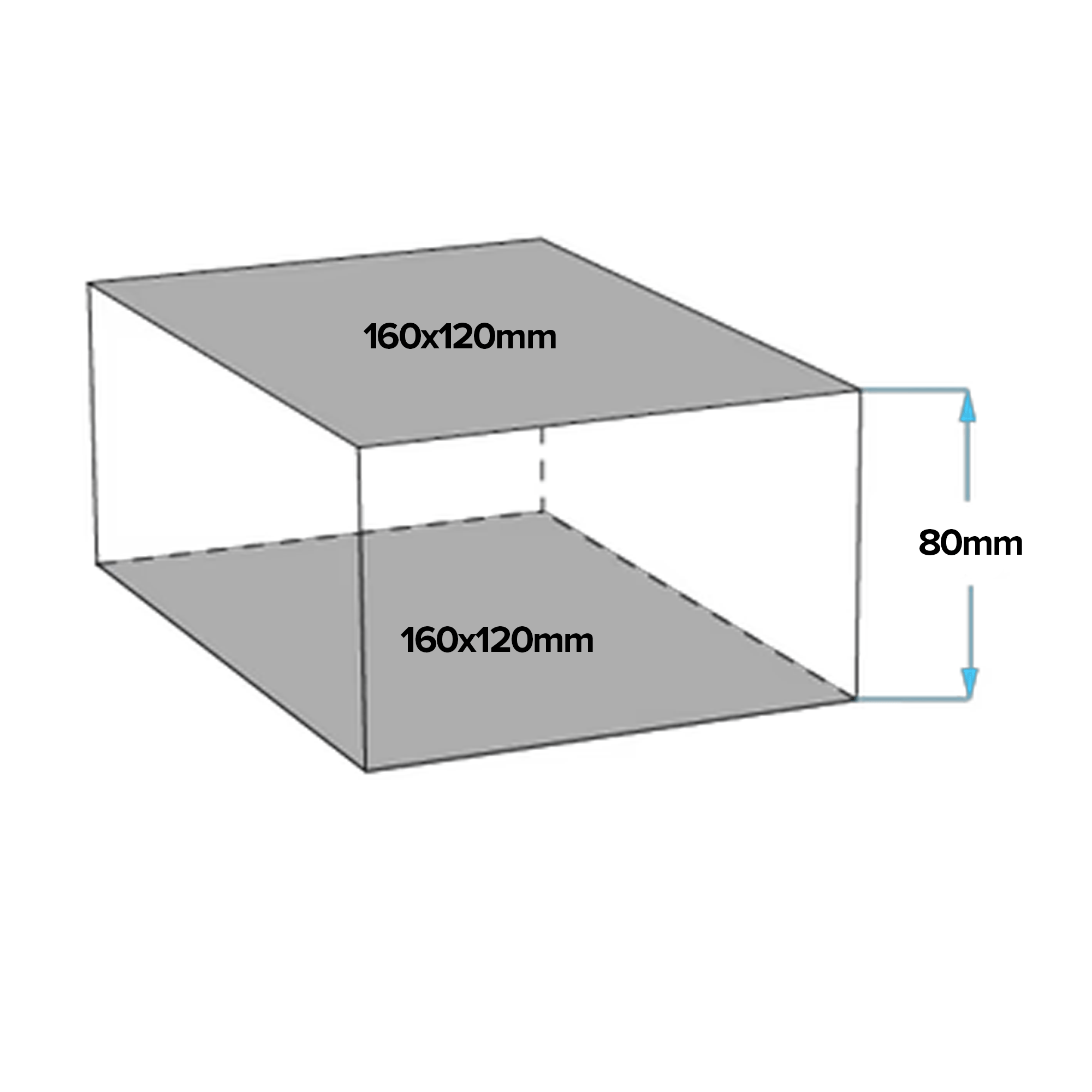 160x120x80mm Universal Handled Rubber Lifting Block