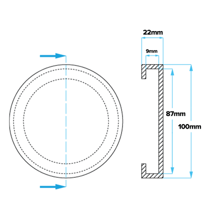 RAVAGLIOLI/SIRO/SPACE Rubber pad100mm