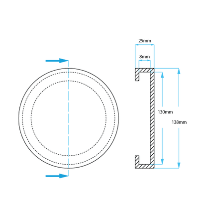 CASCOS/HH Rubber lifting pad 140mm