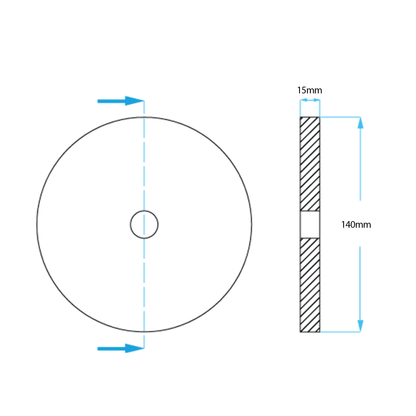 WERTHER Rubber lifting pad 140mm