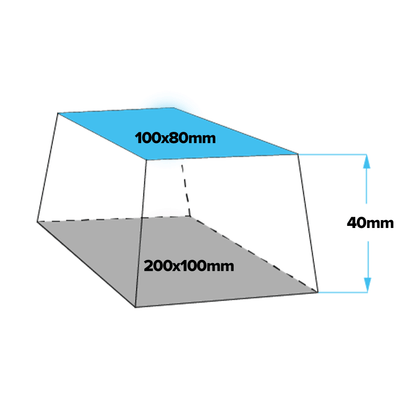 200x100x40mm Universal Rubber Block
