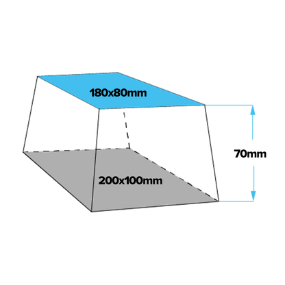 200x100x70mm Universal Rubber Block