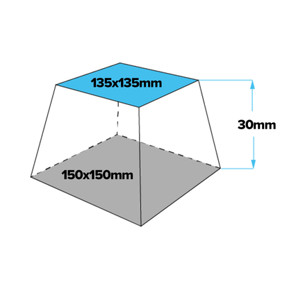 150x150x30mm Universal Rubber Block