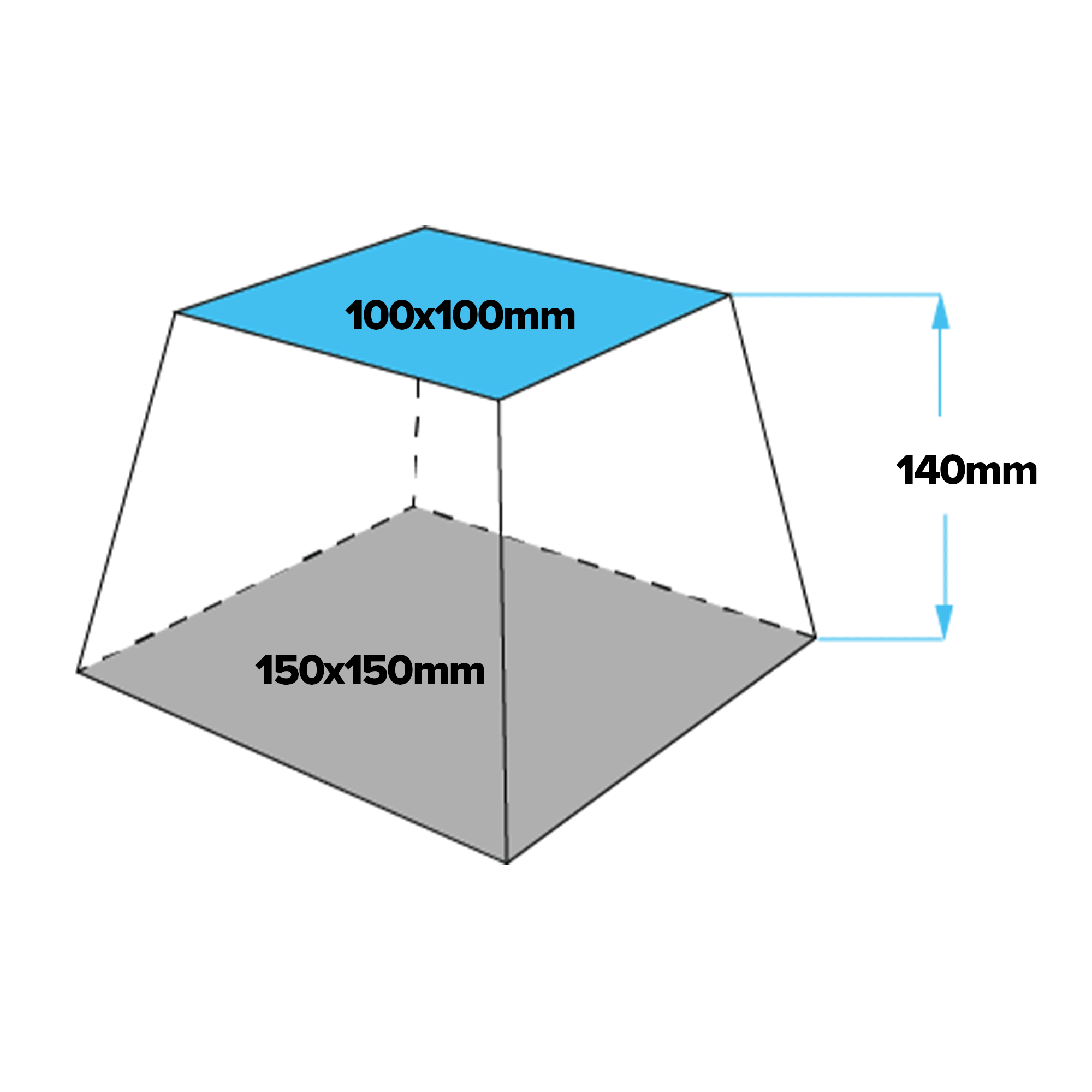 150x150x140mm Universal Rubber Block