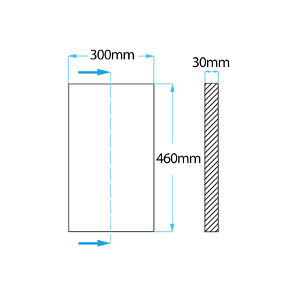 Nussbaum Rubber Lifting Plate 460x300x30 mm