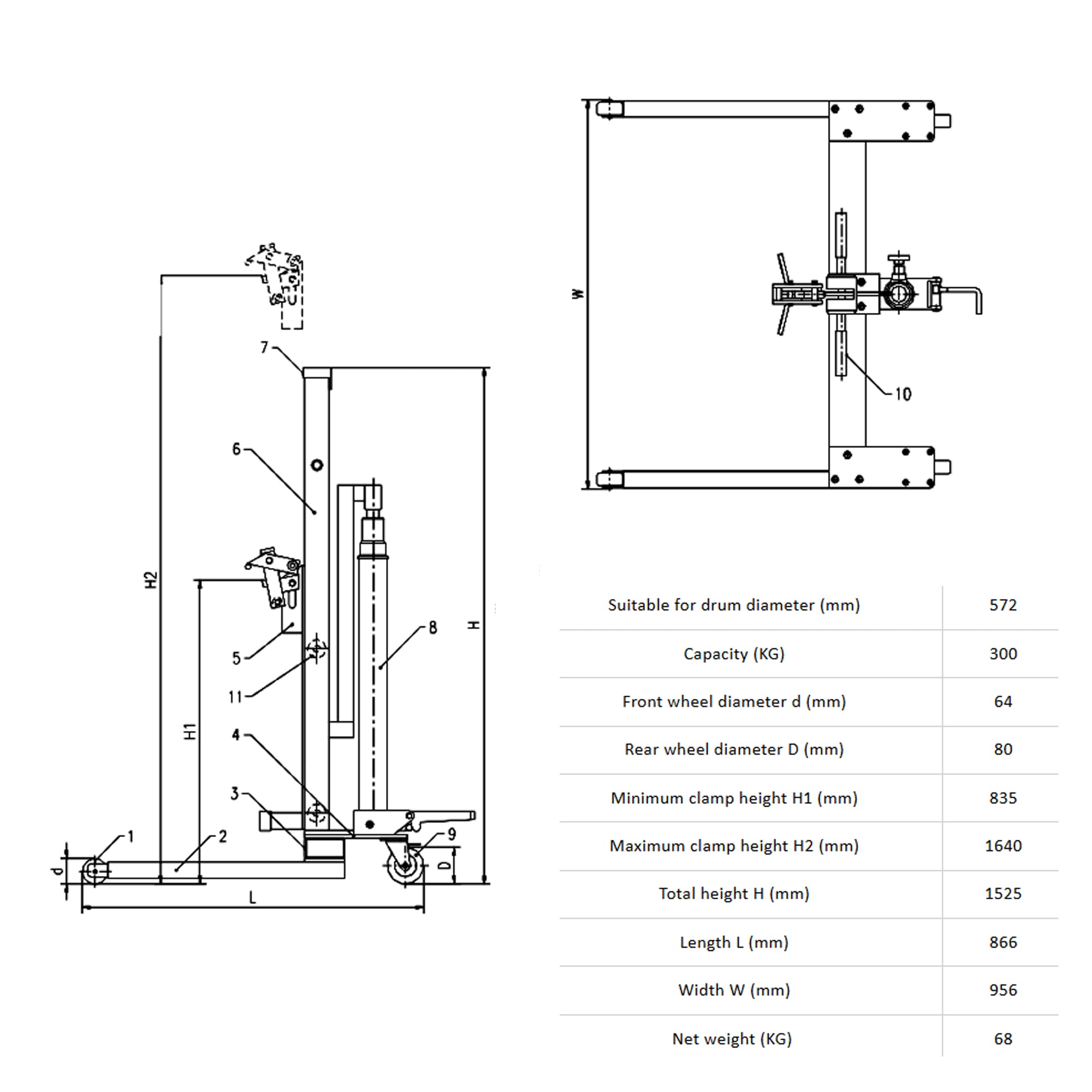 Raptor 205L Barrel Lifter