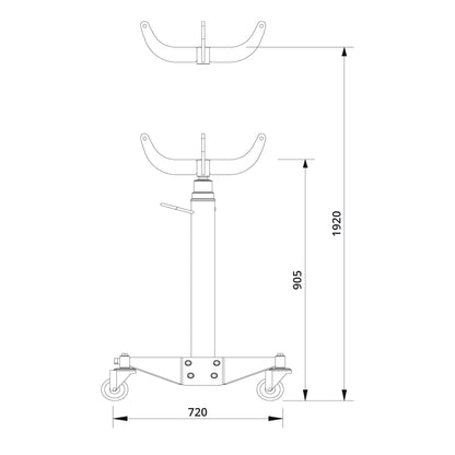 AC Hydraulic VLT12 1.2T Transmission Jack