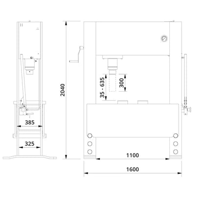 AC Hydraulic P100H 100t Bearing Press