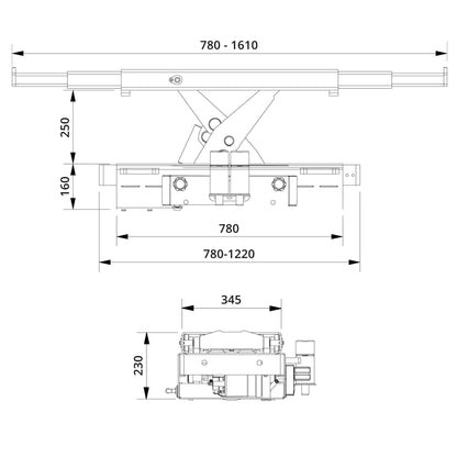 AC Hydraulic SD32PHL 3.2T Air Jacking Beam