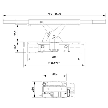 AC Hydraulic SD40PHL 4.0T Air Jacking Beam