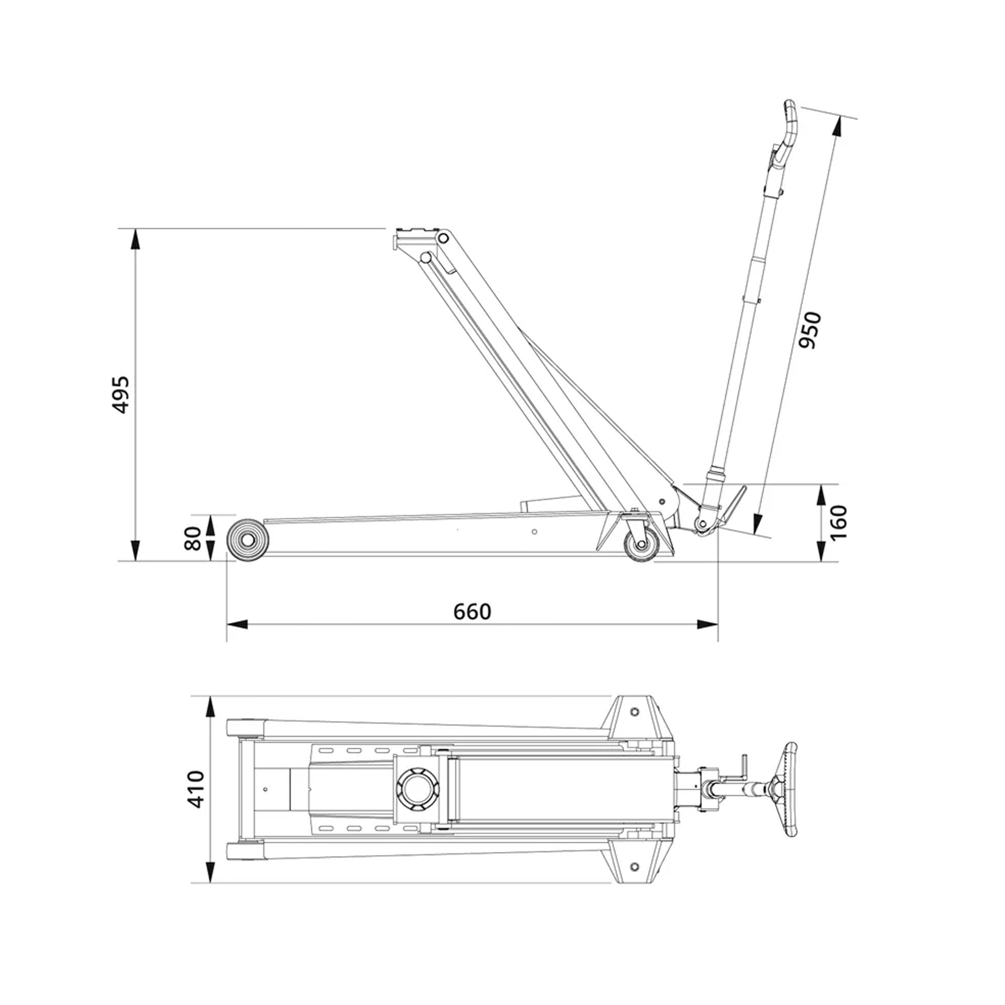 AC Hydraulic DK20Q 2.0T Trolley Jack