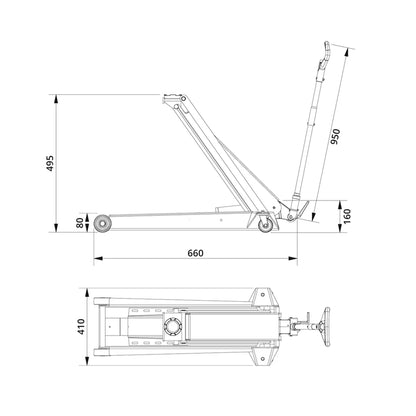 AC Hydraulic DK20Q 2.0T Trolley Jack