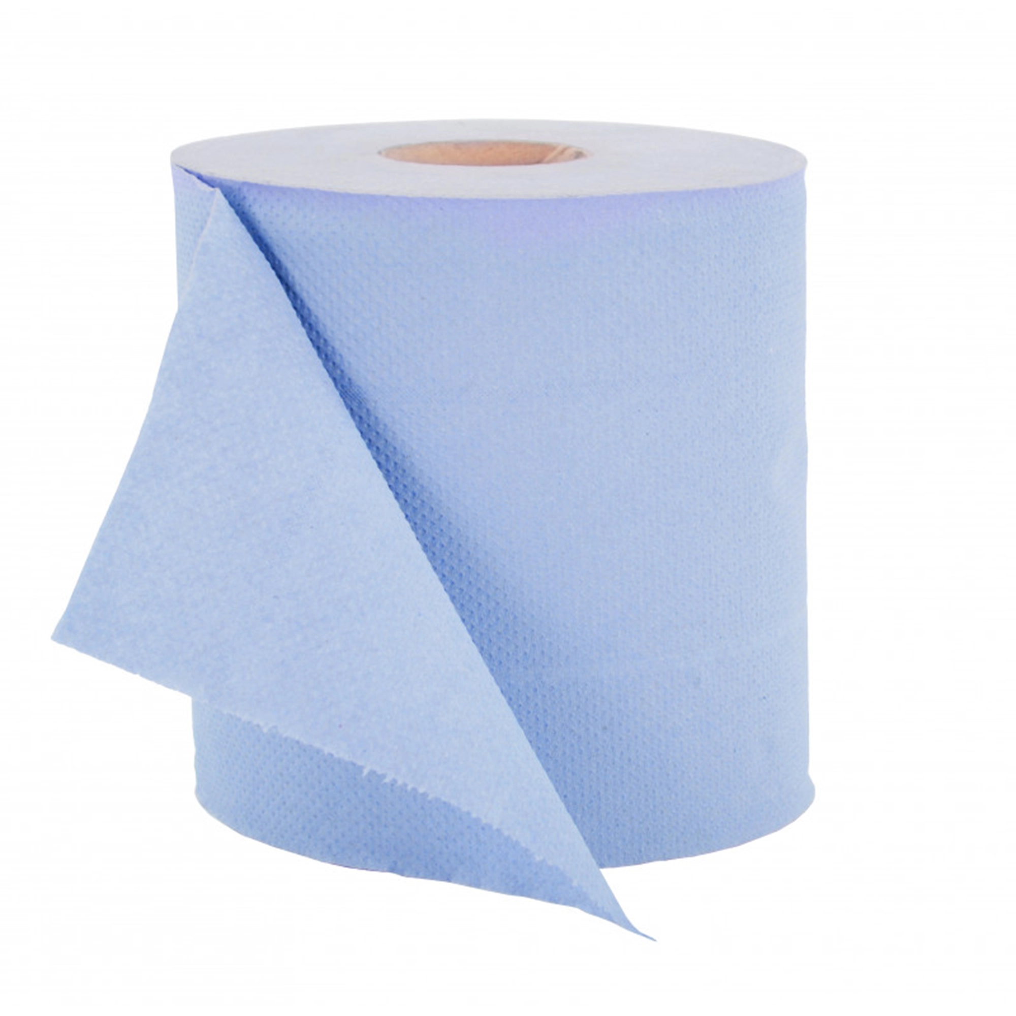 Blue Paper Towel Roll (x 6) 2 Ply - 19cm x 19cm - 400 Sheets