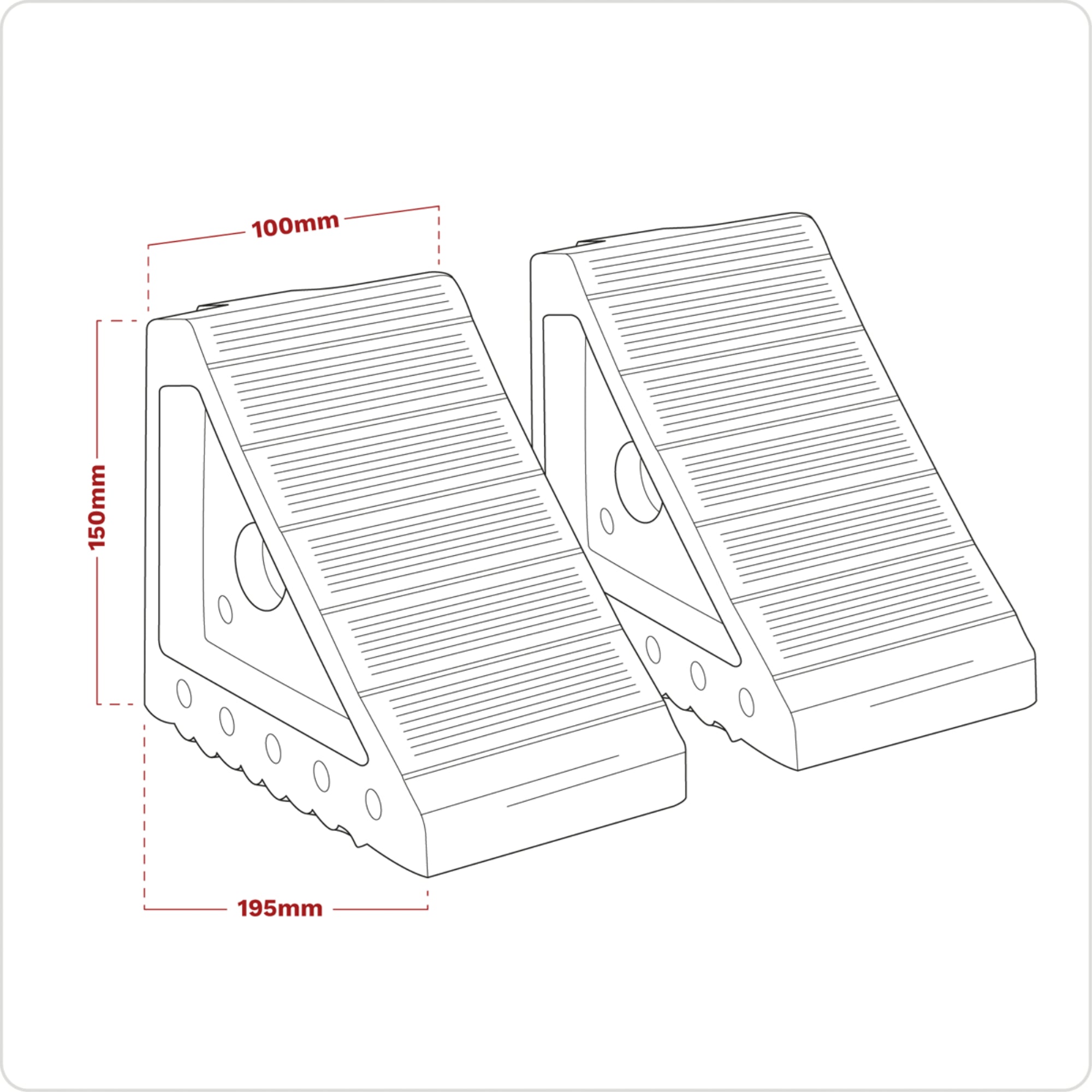 Rubber Wheel Chocks (Pair)