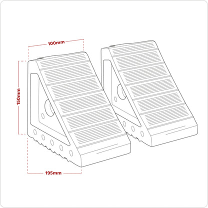 Rubber Wheel Chocks (Pair)