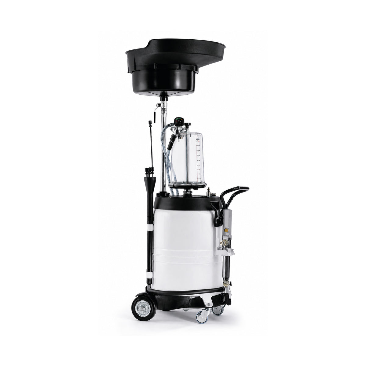 Evacuator Oil Drainer With Inspection Chamber