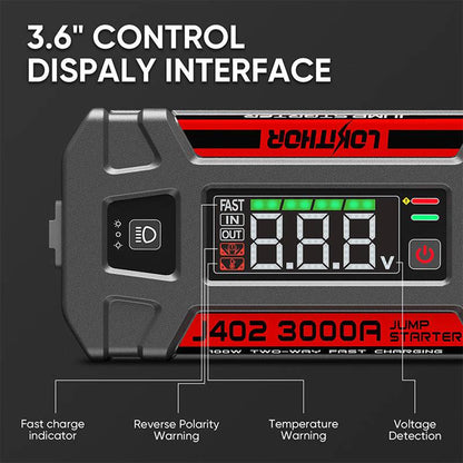 Portable 3000A Vehicle Jump Starter