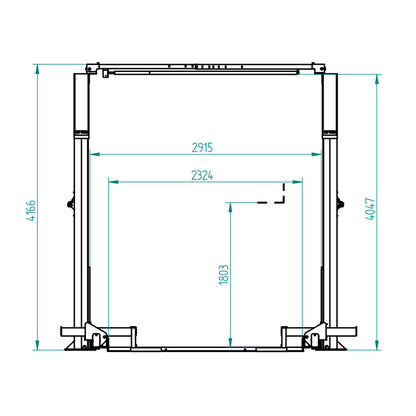 Rotary TLO7 2300kg Turf Equipment 2 Post Lift