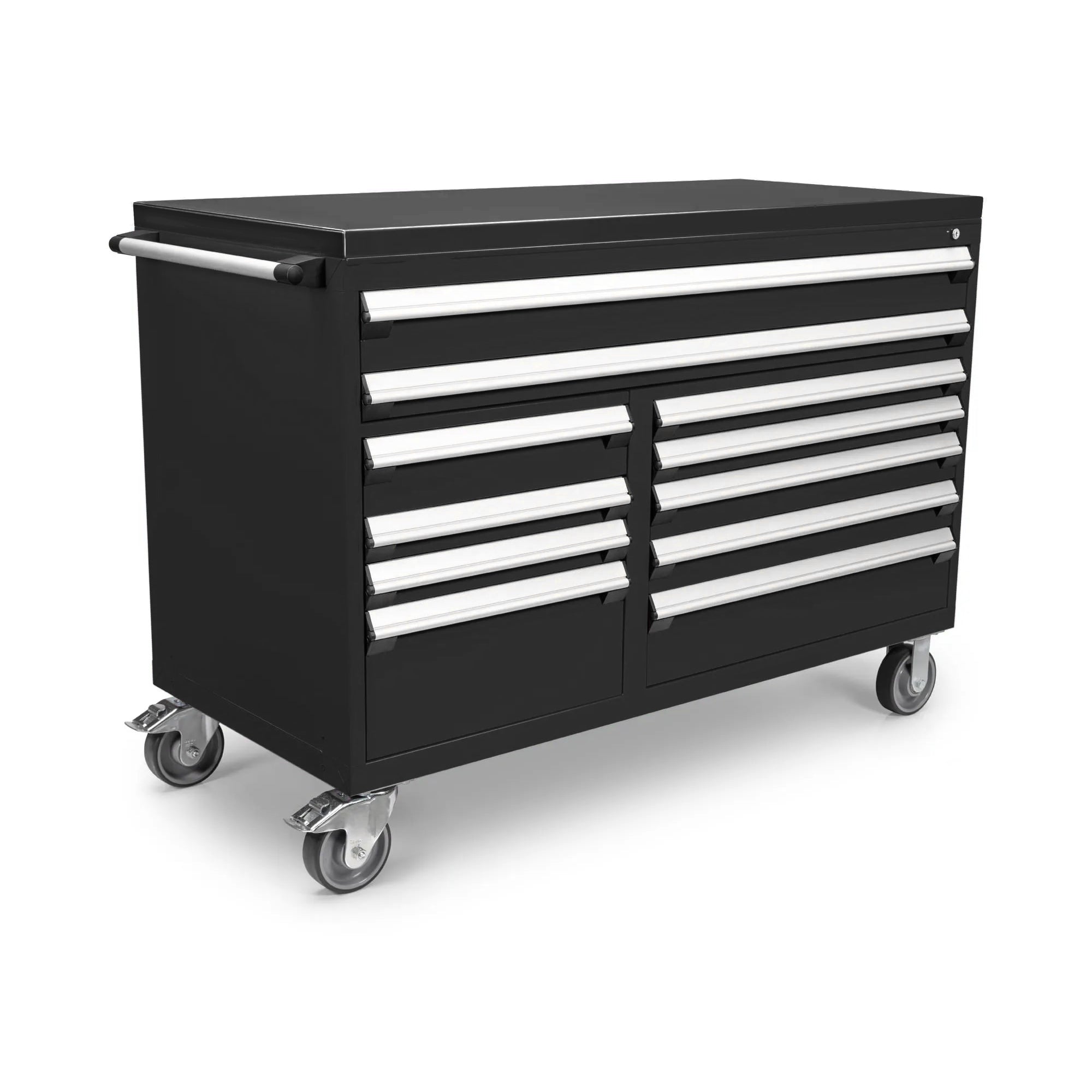 Rousseau Mobile 11 Drawer 60 Inch Black Toolbox