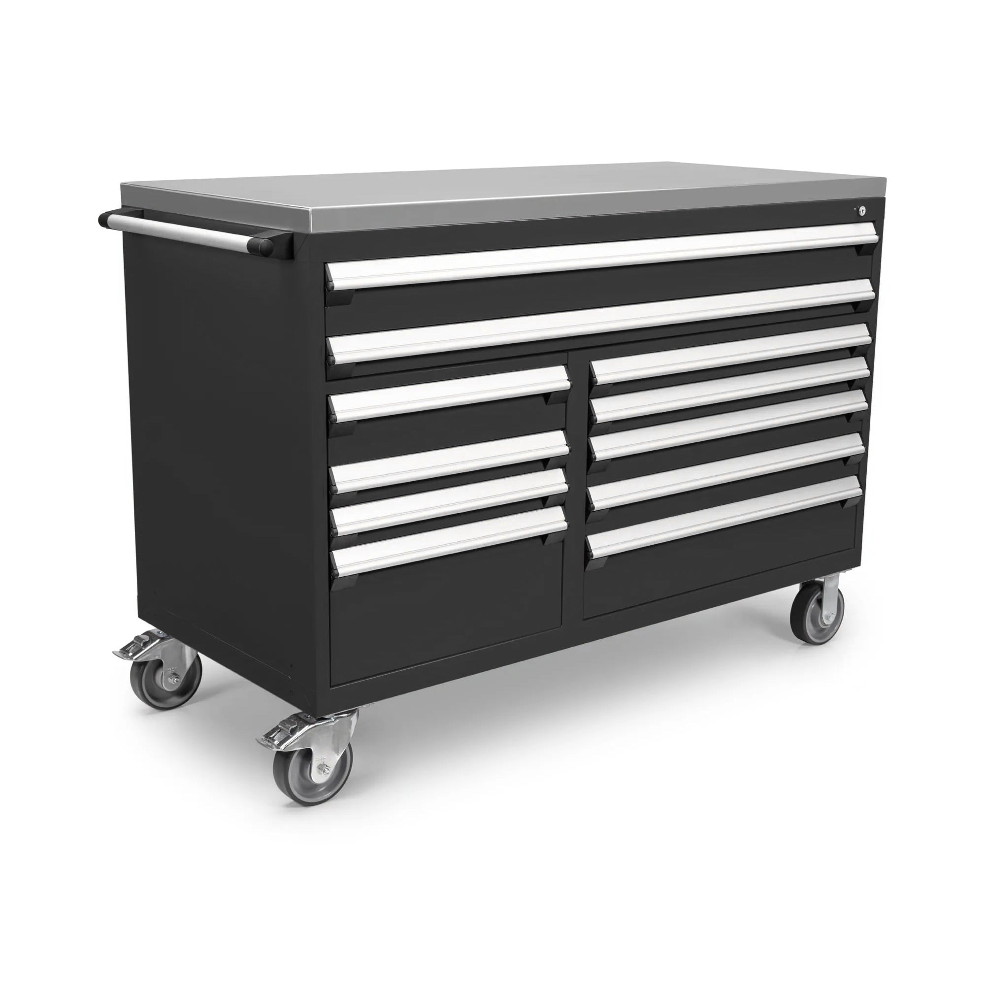 Rousseau Mobile 11 Drawer 60 Inch Black Toolbox
