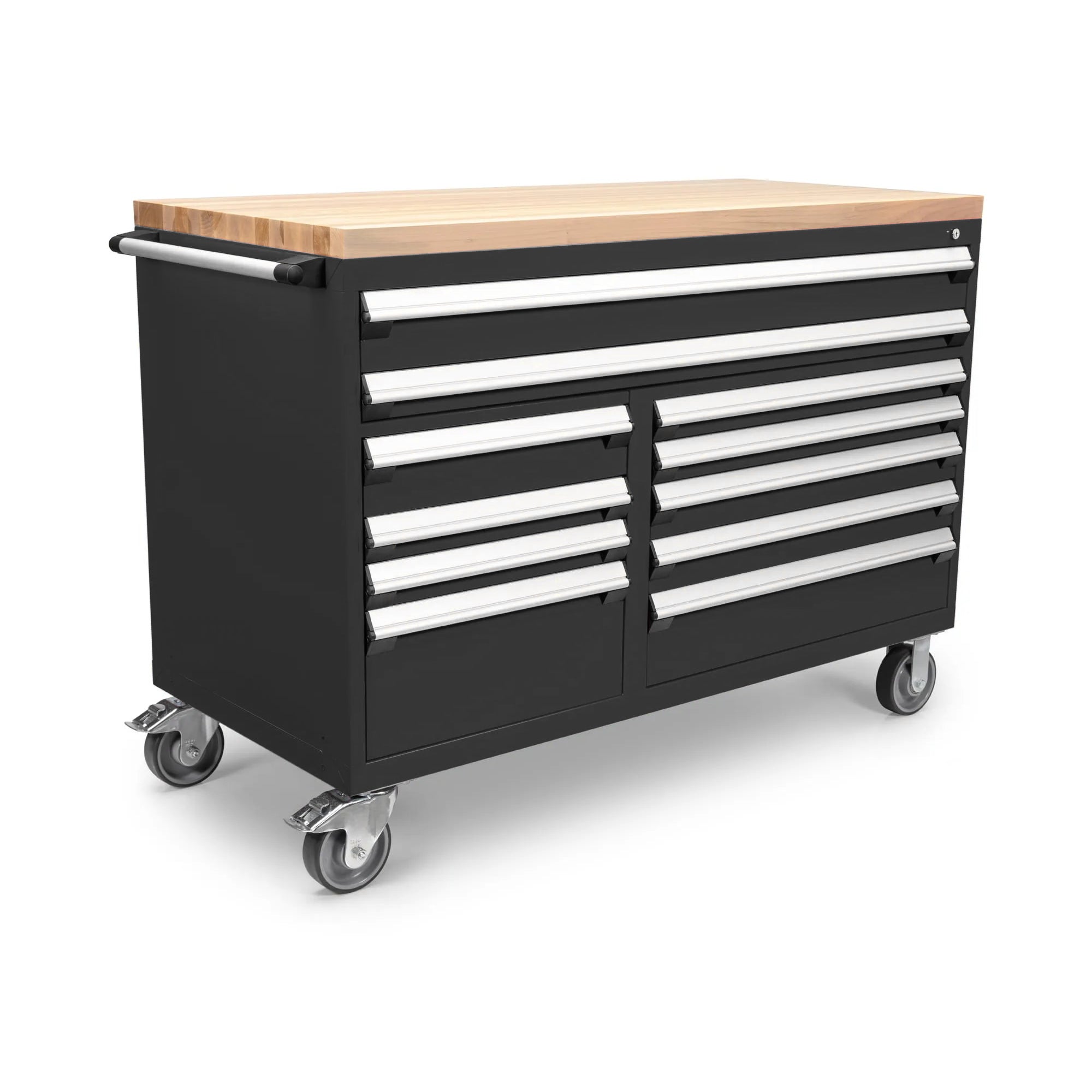 Rousseau Mobile 11 Drawer 60 Inch Black Toolbox
