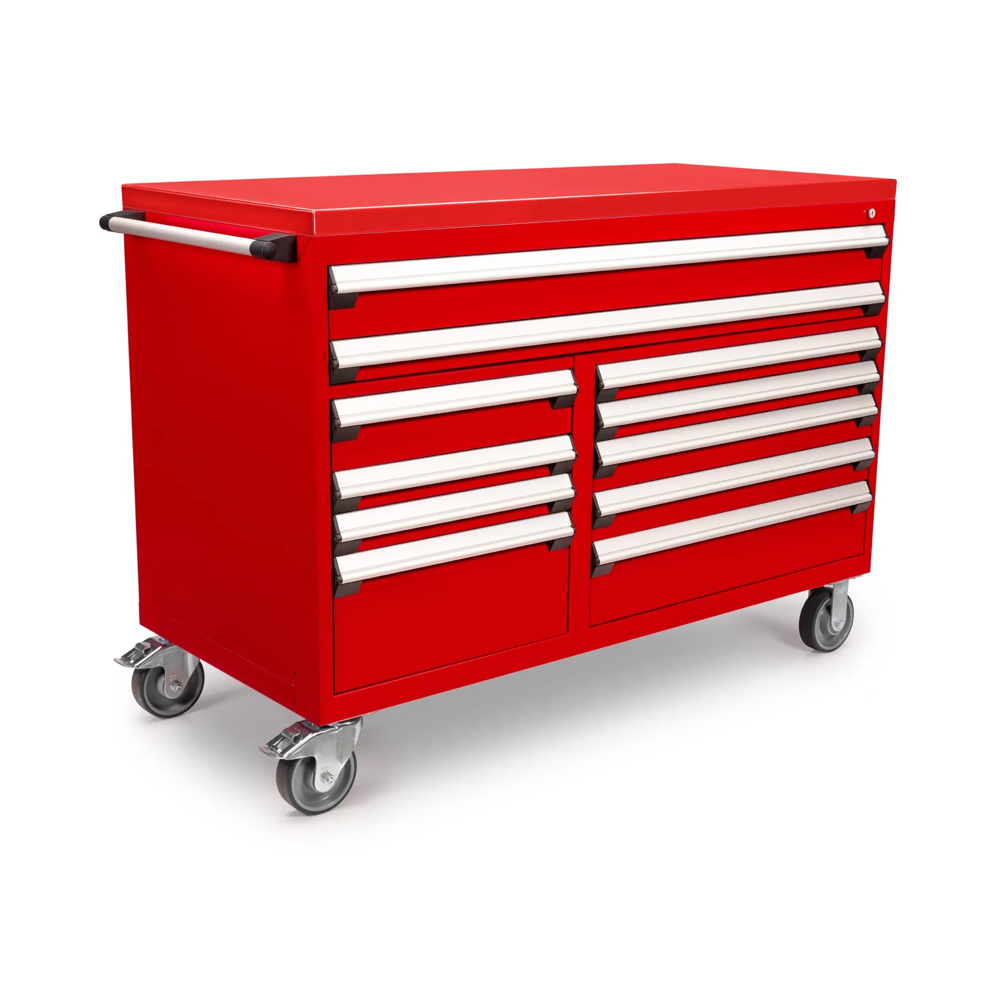 Rousseau Mobile 11 Drawer 60 Inch Red Toolbox
