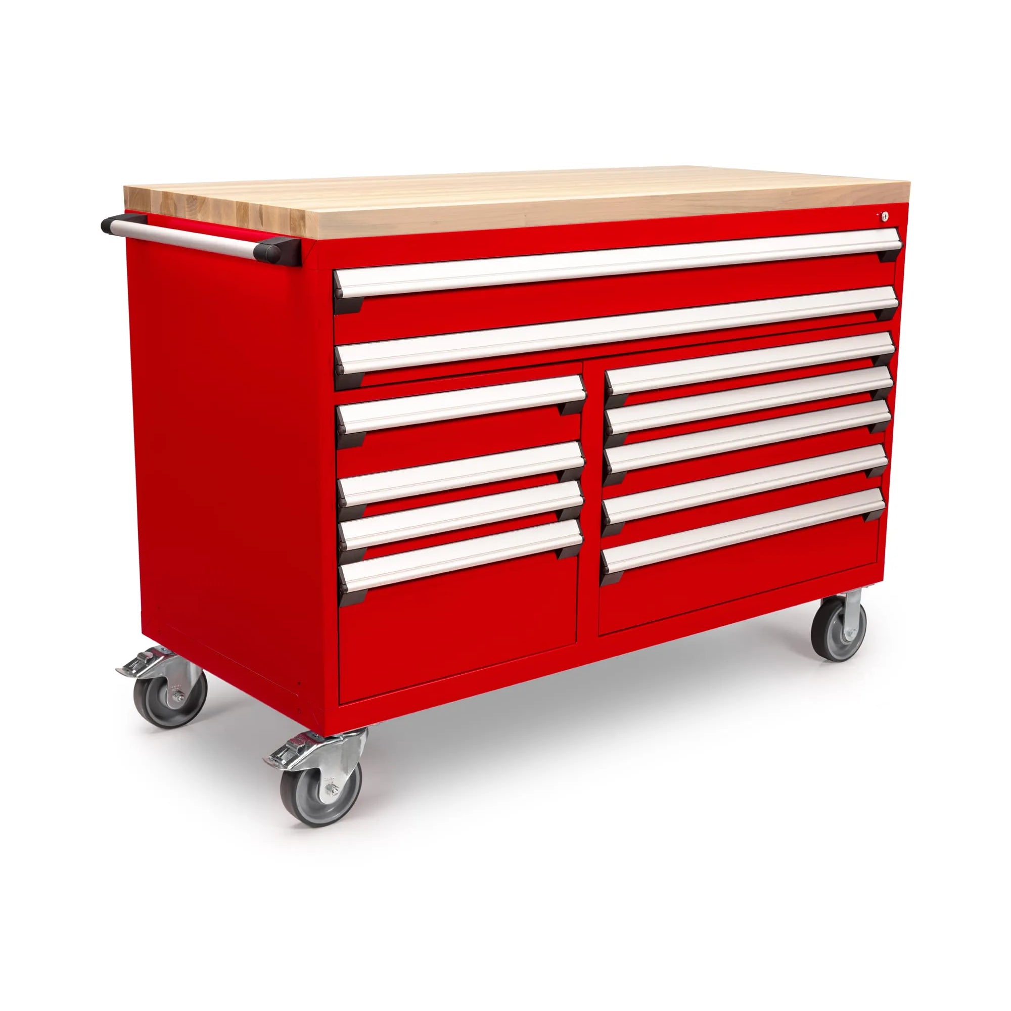 Rousseau Mobile 11 Drawer 60 Inch Red Toolbox