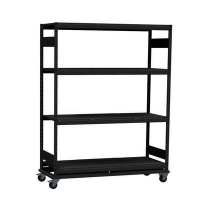 Rousseau Large Black Mobile Stripdown Shelving Unit