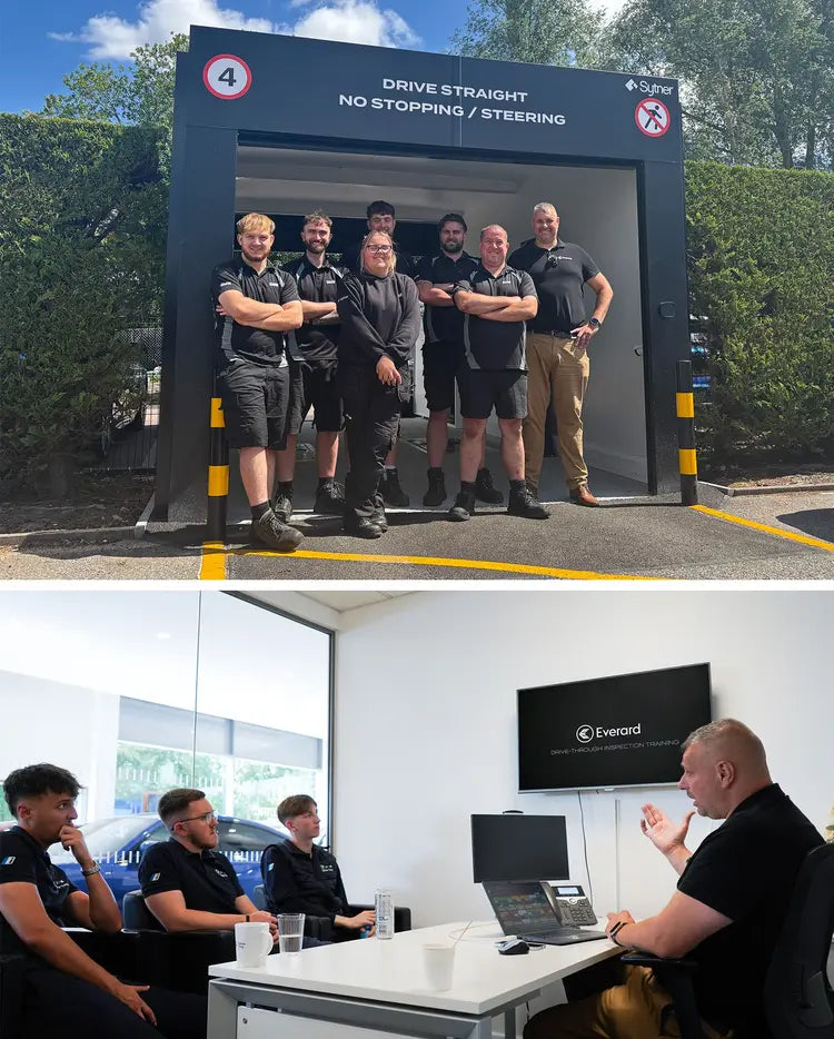 Everard specialist training the team on-site at the inspection tunnel